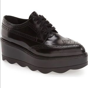 Prada scalloped platform Oxford